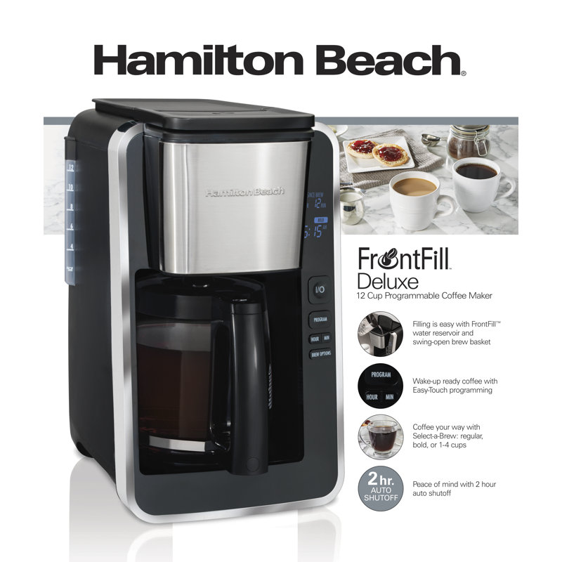 Hamilton Beach® FrontFill Deluxe 12 Cup Programmable Coffee Maker